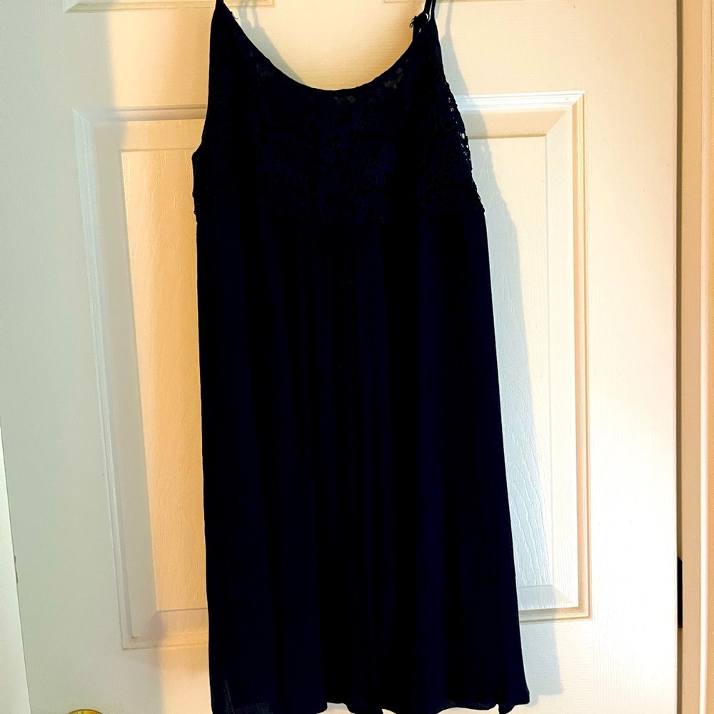 Charming Charlie small navy blue dress.